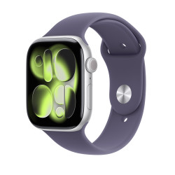 🛒 Kaufen Sie Apple Watch Series 11 (GPS) 42 mm Gehäuse Aluminium Silber Sportarmband Nebelviolett S/M 