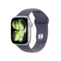 Apple Watch Series 11 (GPS + Cellular) 42 mm Gehäuse Aluminium Silber Sportarmband Nebelviolett S M