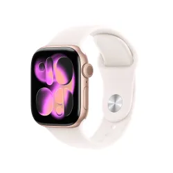 Apple Watch Series 11 (GPS) 42 mm Gehäuse Aluminium Roségold Sportarmband Polarstern Rosa M L  Exportar a Hojas de cálculo