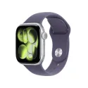Apple Watch Series 11 (GPS) 42 mm Gehäuse Aluminium Silber Sportarmband Nebelviolett S M