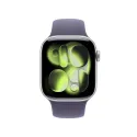 Apple Watch Series 11 (GPS) 42 mm Gehäuse Aluminium Silber Sportarmband Nebelviolett S M
