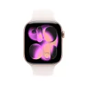 Apple Watch Series 11 (GPS + Cellular) 46 mm Gehäuse Aluminium Roségold Sportarmband Polarstern M L
