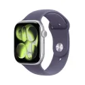 Apple Watch Series 11 (GPS + Cellular) 46 mm Gehäuse Aluminium Silber Sportarmband Nebelviolett S M