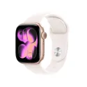 Apple Watch Series 11 (GPS + Cellular) 42 mm Gehäuse Aluminium Roségold Sportarmband Polarstern S M