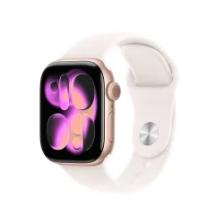 Apple Watch Series 11 (GPS + Cellular) 42 mm Gehäuse Aluminium Roségold Sportarmband Polarstern S M