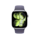Apple Watch Series 11 (GPS + Cellular) 42 mm Gehäuse Aluminium Silber Sportarmband Nebelviolett M L