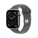 Apple Watch Series 11 (GPS + Cellular) 42 mm Gehäuse Titan Natur Sportarmband Steingrau S M